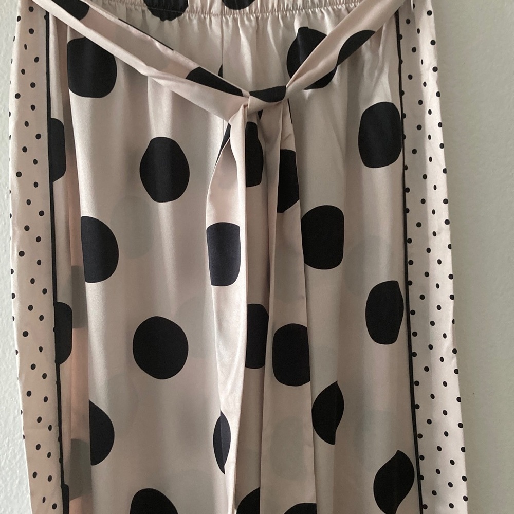 Victoria's Secret Satin Lounge Pants - Cream and Black - Picture 3 of 6